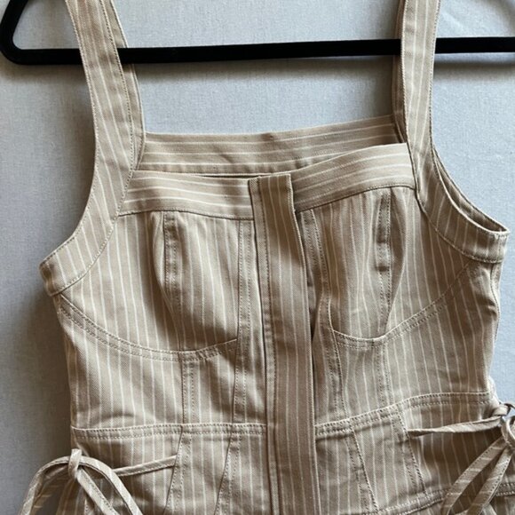 Tularosa Revolve Nora Jumpsuit in Almond Stripe Sz S - Picture 4 of 15